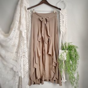 FREE PEOPLE | Wide Flowing Wrap Skirt Pants